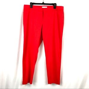 Gap slim cropped coral trouser pants 14 tall long